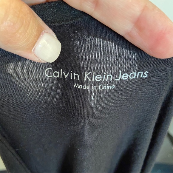Calvin Klein Jeans Black and Gray Midi Dress - Picture 7 of 7